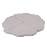 PLUSH NEST PLUSH NEST Dětská hrací podložka Nadýchaný květ – šedý beránek