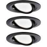 Paulmann 92907 Whirl LED vestavné svítidlo, LED, pevně vestavěné LED, 4.9 W, hliník (kartáčovaný), saténová, sada 3 ks