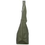 Stylová dámská kožená kabelka na rameno Hayley, tmavě zelená