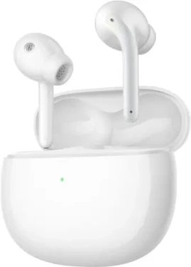 Xiaomi Buds 3 bílá / Bezdrátová sluchátka do uší / mikrofon / BT 5.2 / IP55 / ANC / nabíjecí pouzdro (6934177758140)
