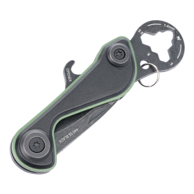 TROIKA multifunkční nářadí - PARCEL CUT, ocel/hliník, 9 funkcí, šedo-zelená