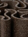 Ferm Living Kameninová váza Dedali Dark Brown, hnědá barva, keramika