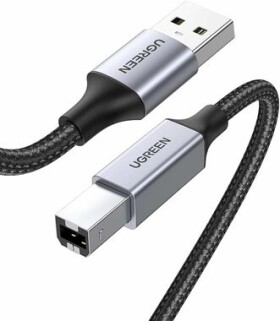 UGREEN 80803 Kabel USB-A 2.0 (M) - USB-B 2.0 (M) 2m černá / opletený (6957303888030)