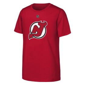 Outerstuff Dětské tričko Jack Hughes #86 New Jersey Devils NHL Flat Name & Number Short Sleeve Cotton Velikost: Dětské XL (170 – 176)