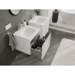 MEXEN/S - Rivel koupelnová skříňka 50 cm s umyvadlem Vela, 1 šuplík, reliéf , bílá mat 91A20-05047-1-BF01-W23M01