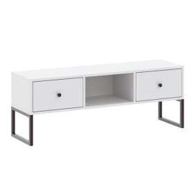 FRONTI RTV stolek LINEA 2S bílý