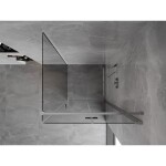 MEXEN/S - Mist-F sprchový kout skládací dveře pravá 70 x 70, transparent, chrom 8A6T-070-070-01-00-P