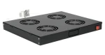 Equip 19" ventilační jednotka do racku černá / Ventilační jednotka / 4x ventilátor / 1U / 240 V (EZF-4-B)