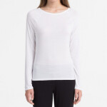 Dámské Tričko s dlouhým rukávem QS5493E - Calvin Klein M