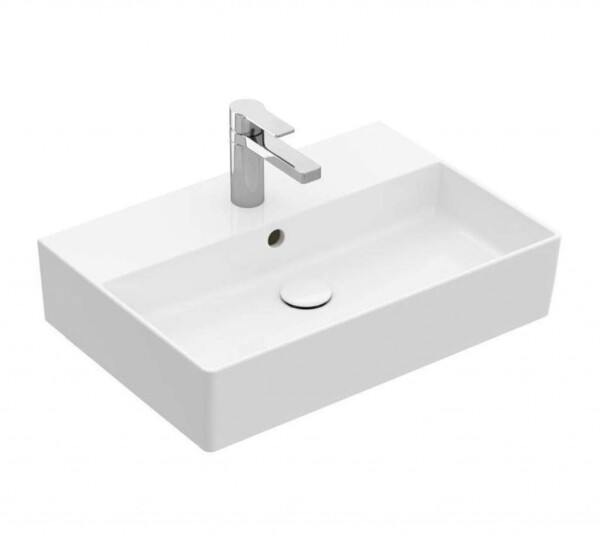 VILLEROY & BOCH - Memento 2.0 Umyvadlo 50x42 cm, s přepadem, otvor pro baterii, CeramicPlus, alpská bílá 4A2250R1