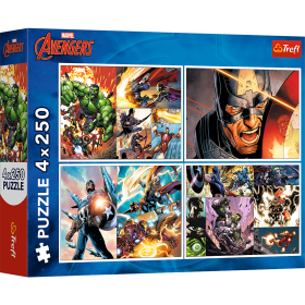 Puzzle 4 x 250 dílků The Avengers
