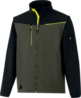 Bunda 2 V 1 Delta Plus softshell SOCCIA Barva: Khaki/ Černá, Velikost: 3XL (SOCCIKA3X)