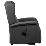 Polohovací křeslo, elektrické kabelové ovládání, šedá, látka, TV-1192 GREY2