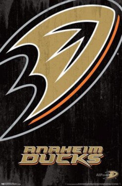 Trends NHL Plakát Anaheim Ducks Team Logo Cut
