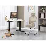 Kancelářská židle, houpací mechanismus, béžová síťovina, KA-K2031 BGE