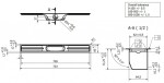 I-Drain - Linear 72 Nerezový sprchový žlab, délka 70 cm, s hydroizolací ID5M07001X1