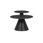 Konferenční stolek 70x70x41cm, keramika, mramor, CT-F4118 BK