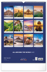 Nástěnný kalendář Světové monumenty 2025, 33 46 cm