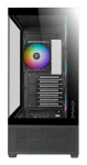 AZZA Tiara 501B ARGB černá / Počítačová skříň / Midi-tower / ATX / tvrzené sklo / bez zdroje (CSAZ-501B)