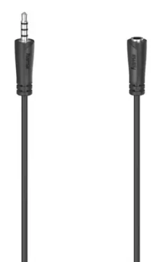 Hama 200734 prodlužovací audio kabel 3.5mm jack pro headsety 1.5m černá / 4pól (200734-H)