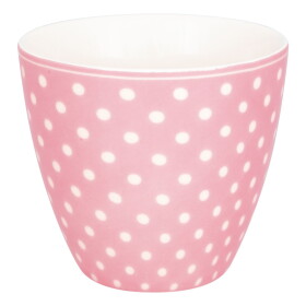 GREEN GATE Latte cup Dotty Pale Pink 300 ml, růžová barva, porcelán 300ml