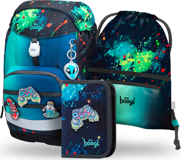 3 SET Airy Plus Chill: batoh, penál, sáček