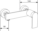 MEXEN/S - Tord sprchový sloup včetně sprchové baterie Zero, chrom 71140200-00