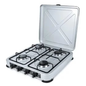 PROMIS KG400 stříbrná / Plynová varná deska / 4 plotny / elektronické zapalování / 4100 W (KG400S)