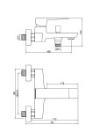 INVENA - Vanová baterie PAROS černá BW-09-004-A