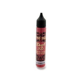 Metalická kontura 3D barva Cadence, 25 ml červená