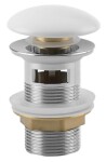 SAPHO - Umyvadlová výpust 5/4“, click-clack, keramická zátka, 10-50, bílá AR902