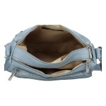 Stylová dámská kožená crossbody Robertina, světle modrá new