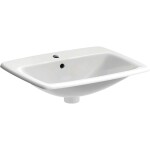 GEBERIT - Selnova Square Umyvadlo 55x45 cm, s 1 otvorem pro baterii, s přepadem, bílá 500.306.01.1