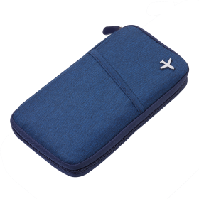 TROIKA cestovní organizér na doklady, 100% PES, RFID, tm. modré