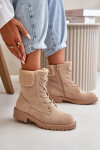 Dámské zateplené boty na zip Beige Mivael 40