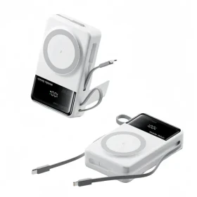 Mobile Origin PB15 bílá / Powerbanka / 20 000 mAh / 35 W PD / MagSafe / LCD displej (MO-35WPDD-PB15)