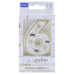 PME Harry Potter svíčka bílo-zlatá číslo 6