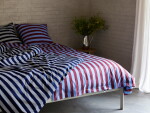 HAY Povlečení na polštář Été Bordeaux/Sky Blue 50 × 60 cm, modrá barva, textil