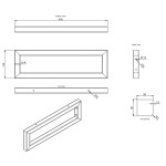 SAPHO - Podpěrná konzole 490x150x30 nerez mat, 1 ks 30384