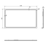 SAPHO - GEMINI zrcadlo s LED osvětlením 110x65cm GM110