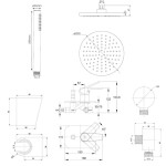 Kielle - Harmonia Sprchový set s baterií pod omítku, pro 2 spotřebiče, s příslušenstvím EcoSpare a tělesem, chrom 20623SP100