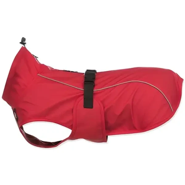 TRIXIE Pláštěnka Vimy M 50 cm červená / Pro psy / Voděodolná / Reflexní prvky / Nastavitelný obvod krku (G14-680225)