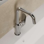 KLUDI - X1 Umyvadlová baterie s výpustí, s otočným výtokem, chrom 320270575