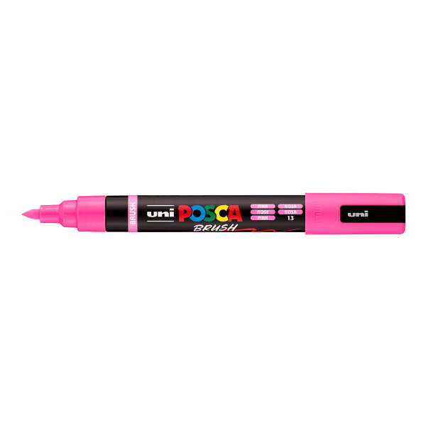 Uni Posca PC-5BR 1-4 mm štětcový hrot růžový 13