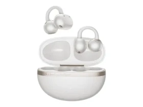 QCY Crossky C50 bílá / Bezdrátová sluchátka s mikrofonem / Bluetooth 6.0 / IPX5 / dobíjecí box (C50 white)