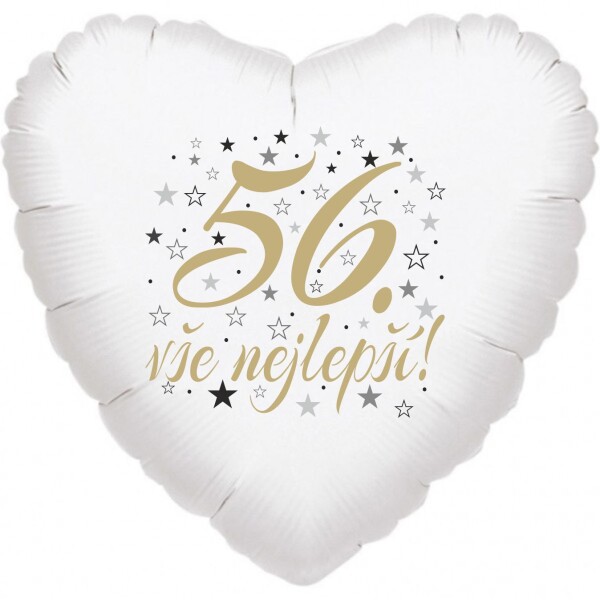 56. narozeniny balónek srdce Balonky.cz 56. narozeniny balónek srdce Balonky.cz