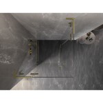 MEXEN/S - Lunar L Duo sprchový kout dveře křídlové 85 x 85, transparent, zlato kartáčovaná 834L-085L-085P-55-00