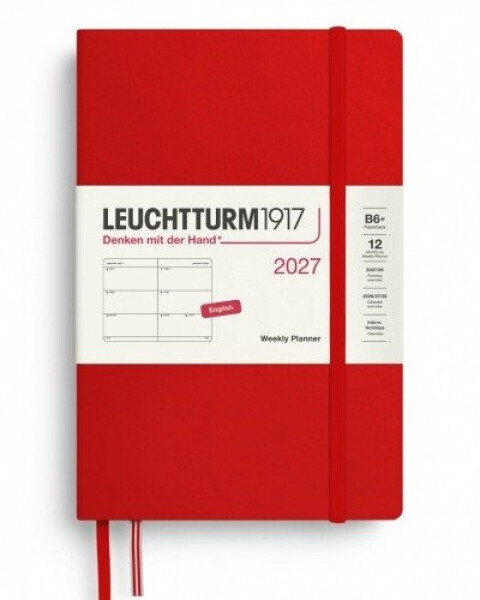 Týdenní plánovač Cherry, Paperback B6+ 2027, anglicky
