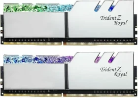 G.Skill Trident Z Royal Silver 32GB (2x16GB) 3600 MHz / DDR4 / CL18-22-22-42 / 1.35V / XMP 2.0 / LED podsvícení (F4-3600C18D-32GTRS)