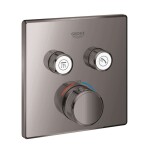 GROHE - Grohtherm SmartControl Termostatická baterie pod omítku se 2 ventily, Hard Graphite 29124A00